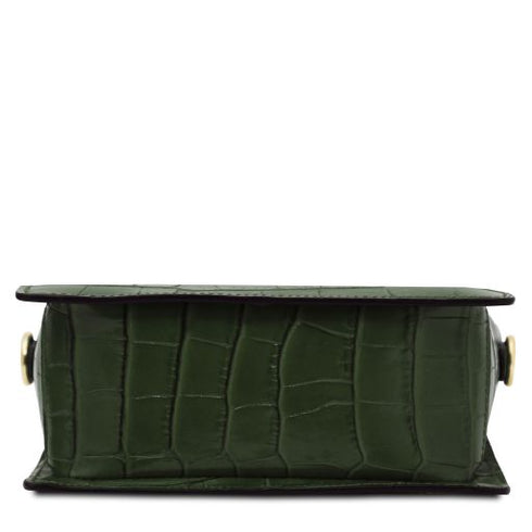 Croque - Croc print leather handbag